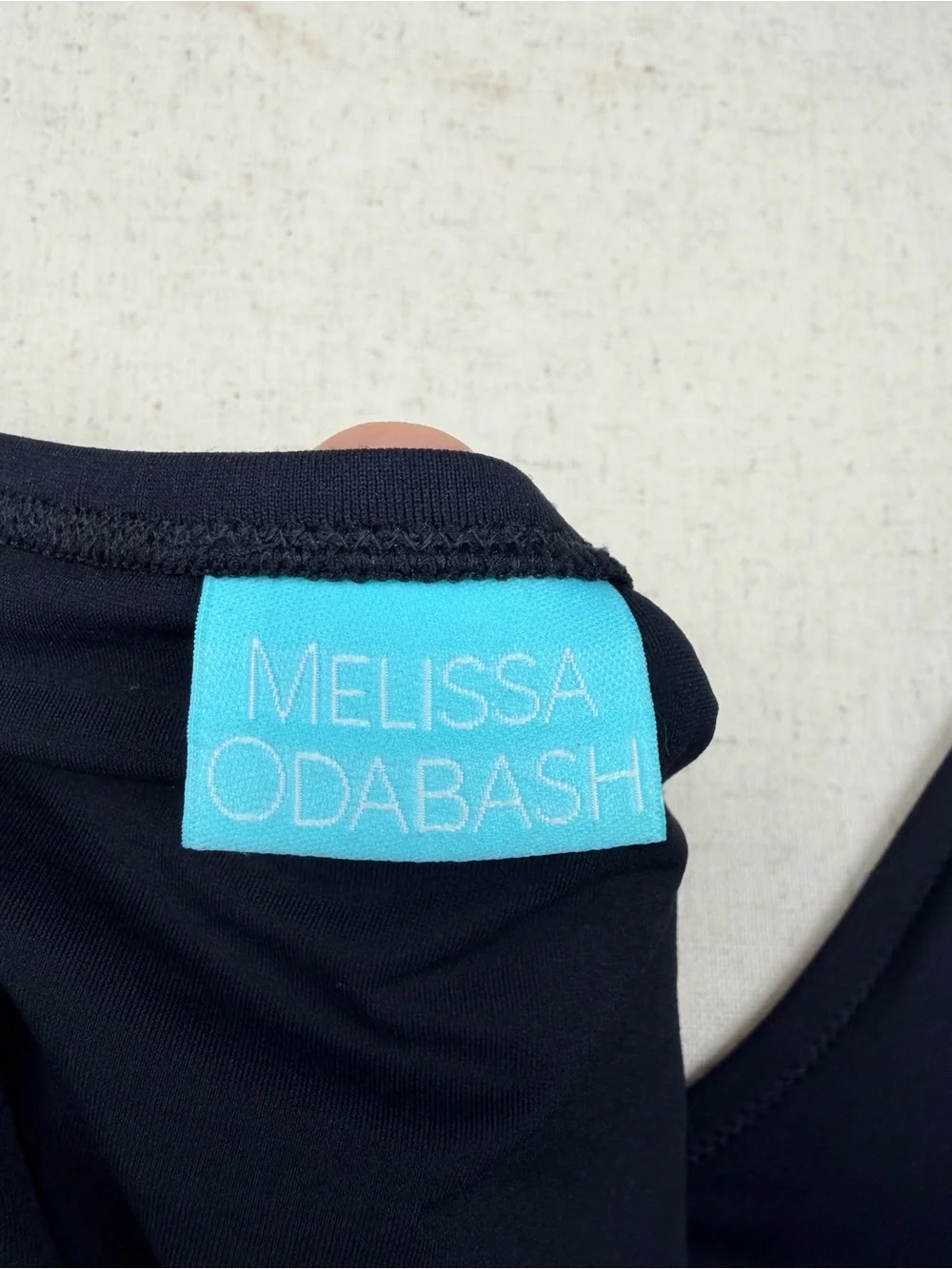 Melissa‎ Odabash Black Monokini One Piece Swimsuit Cutout Tie Sides Size 6